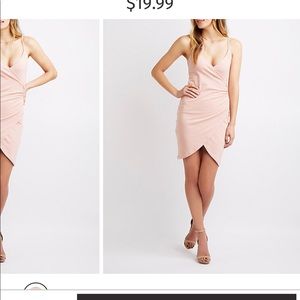 Tan open leg split club dress